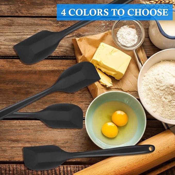 Shappy 4 Pieces Silicone Cooking Spoons 10.6 Inch Heat Resistant Kitchen Spoons - Image 5