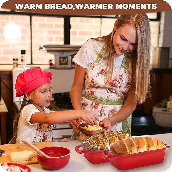Cast Iron Bread Loaf Pan with Lid, 2 In 1 Loaf Pans - Image 5