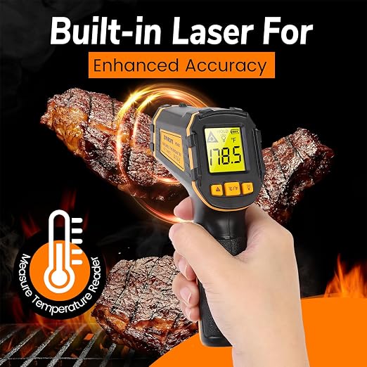 Infrared Thermometer Digital Temperature Gun Laser Meat Thermometer - Image 3