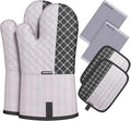 Oven Mitts and Pot Holders Sets 6pcs, Kitchen Oven Glove, High Heat Resistant by OvenMitts