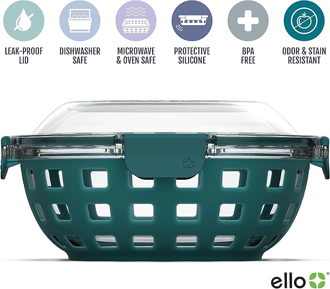 Ello Duraglass Meal Prep Container- Glass Food Storage Container - Image 3