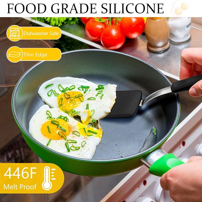 Silicone Cookie Spatula Turner 2 Pack Mini Brownie Spatula Flexible Kitchen - Image 4