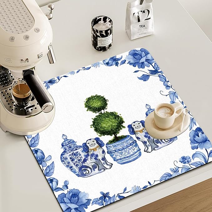 Chinoiserie Dish Drying Mat - Image 2