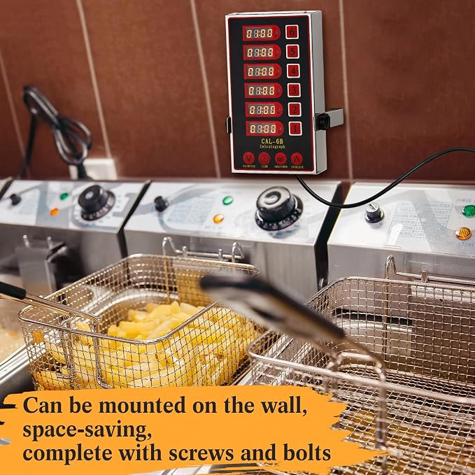 Relaxweex 1 Pack Commercial 6 Channel Digital Kitchen Timer, Wall Mount or - Image 6