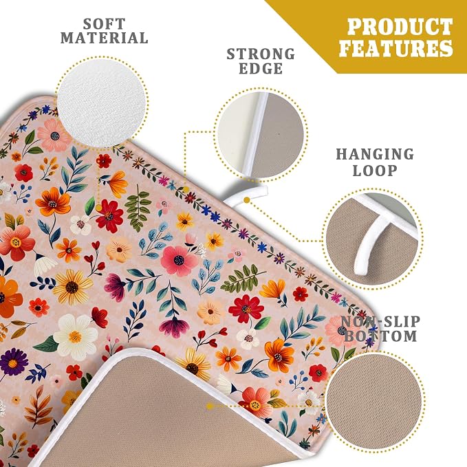 Boho Floral Dish Drying Mat - Image 4