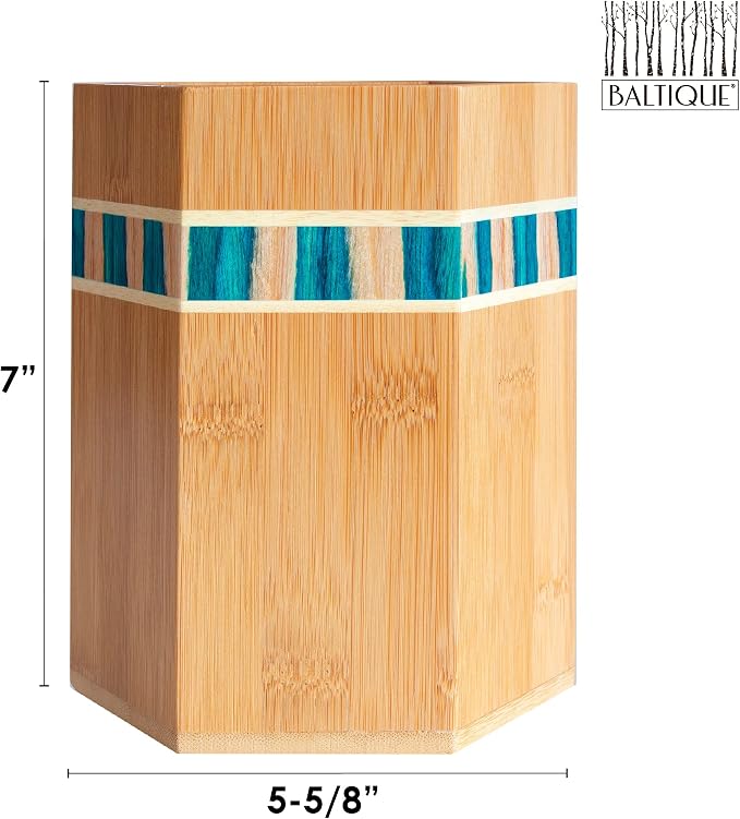Totally Bamboo Baltique Mykonos Collection Kitchen Utensil Holder, Large - Image 6