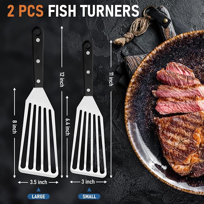 Joyfair Fish Spatula Metal Spatulas, Kitchen Slotted Turners & Outdoor Griddle - Image 7