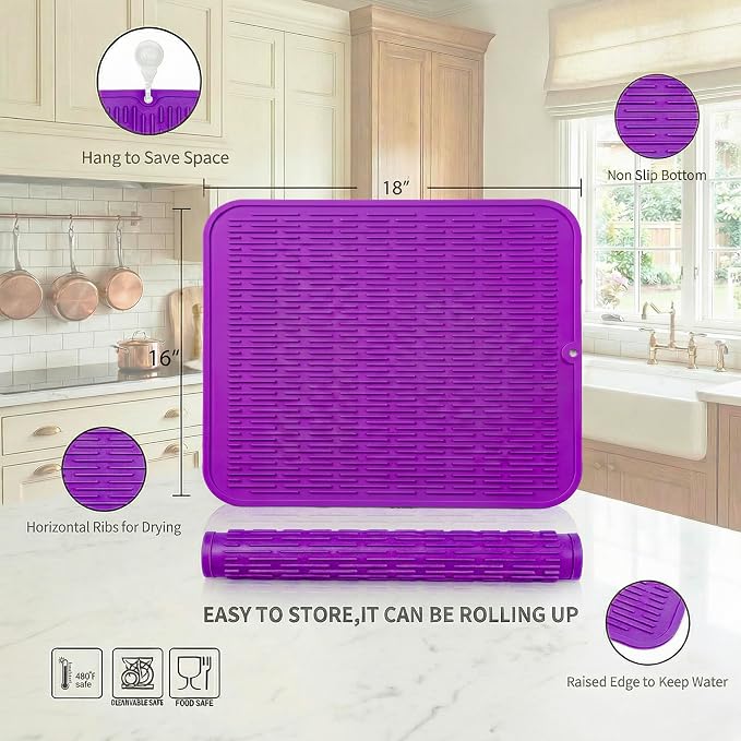 MicoYang Silicone Dish Drying Mat - Image 2
