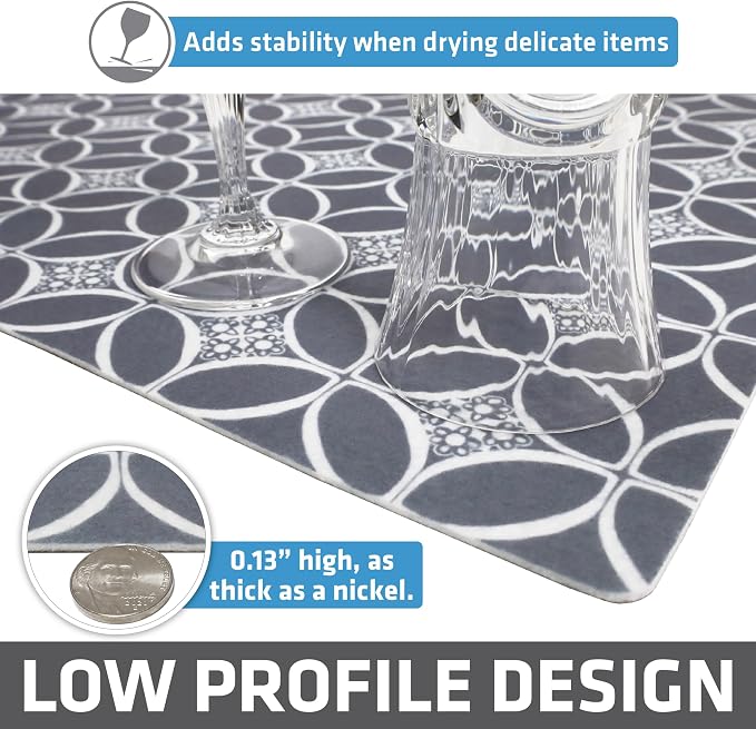 Drymate Jumbo XL Dish Drying Mat, Low-Profile, Super Absorbent, Quick Dry Fabric - Image 4