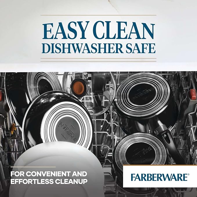 Farberware 10365 Glide Dishwasher Safe Nonstick Cookware Set / Pots and Pans Set - Image 3