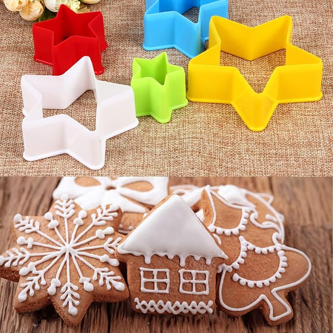 25 PCS Cookie Cutter Set Multi-size Sandwich Fondant Cake Fruit Vegetable - Image 4
