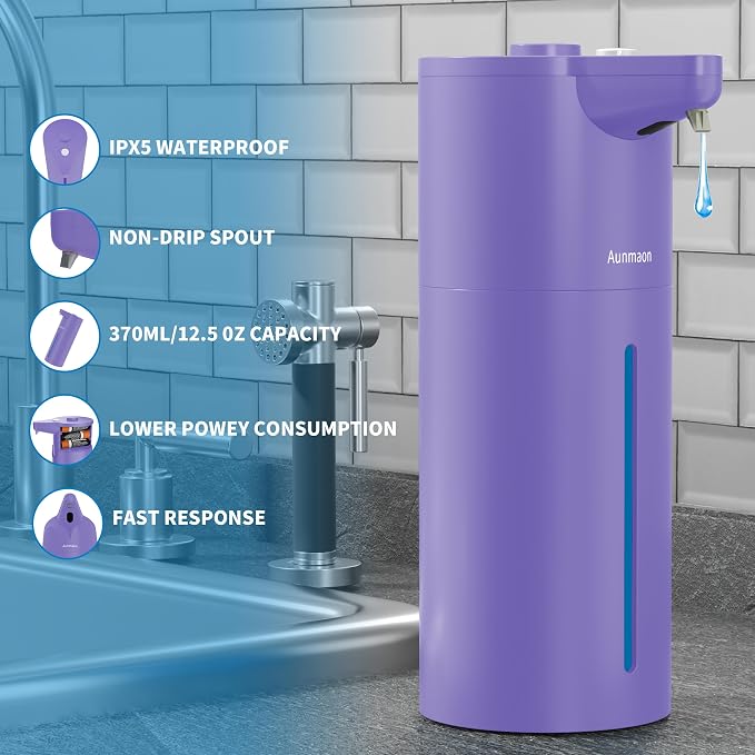 Aunmaon Automatic Soap Dispenser Touchless, Hands-Free, Long Battery Life - Image 4