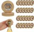 24 Pcs Magnetic Bottle Opener 2.5In DIY Bamboo Round Shape Beer Openers Wooden by Unknown