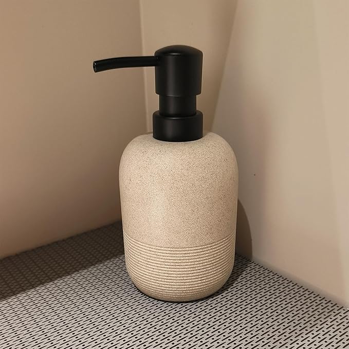 GalDal 2pcs/Set Beige Hand Soap Dispenser Sets, Resin Liquid Soap Dispenser - Image 2