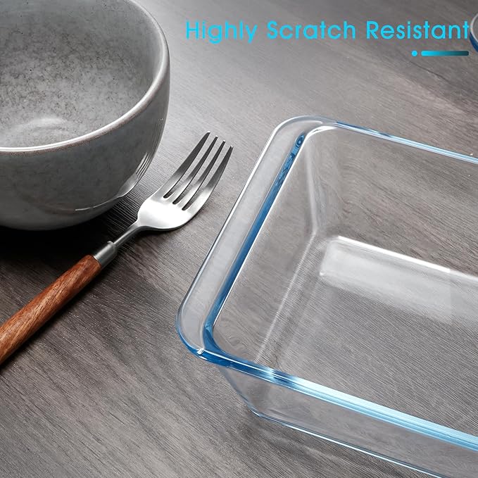 NUTRIUPS 1.4QT Rectangular Deep Glass Baking Dish, Glass Baking Pan - Image 5
