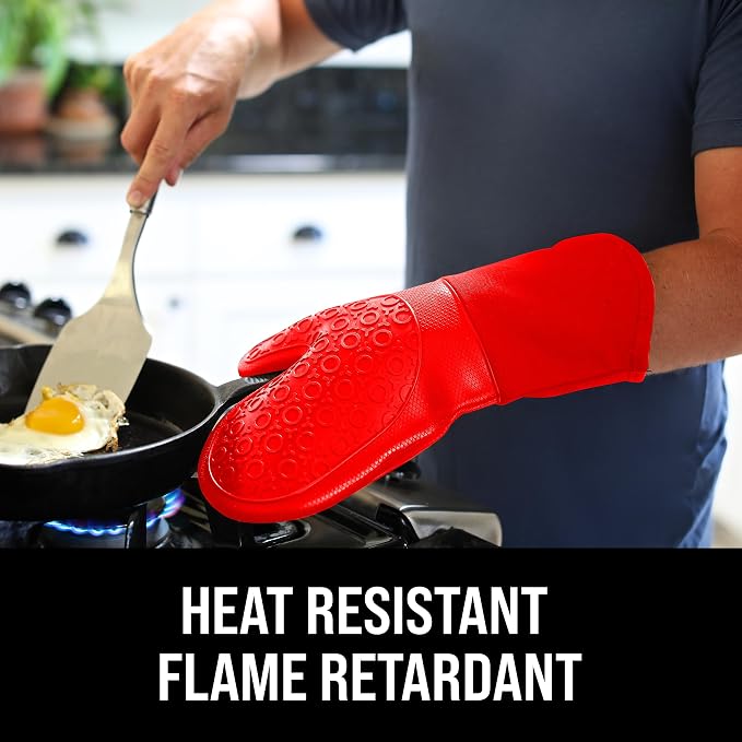 BPA-Free Silicone Oven Mitts Ultra Heat Resistant up to 500°F - Image 3