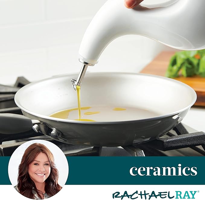 Rachael Ray Ceramic EVOO Oil and Vinegar Dispensing Bottle - Image 6