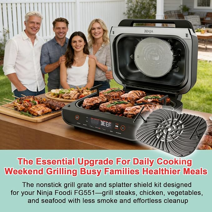 Grill Grate for Ninja Foodi FG551 Grill Accessories, Cast Iron Griddle Plate - Image 5