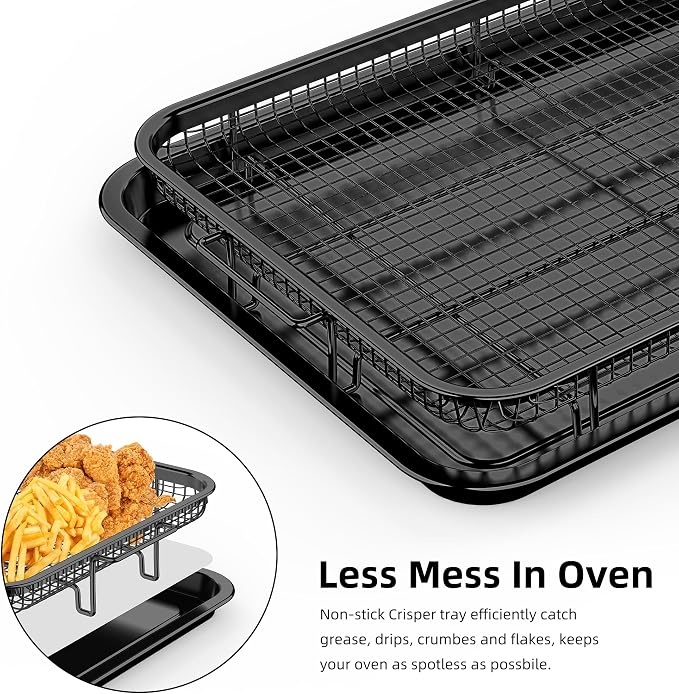Air Fryer Basket for Oven, OPENICE 18.6" x 12.8" Air Fryer Basket and Tray Set - Image 4