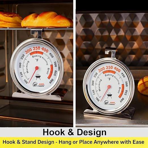 2.64" Oven Thermometer 100-600°F Kitchen Cooking Thermometer Instant Read - Image 3