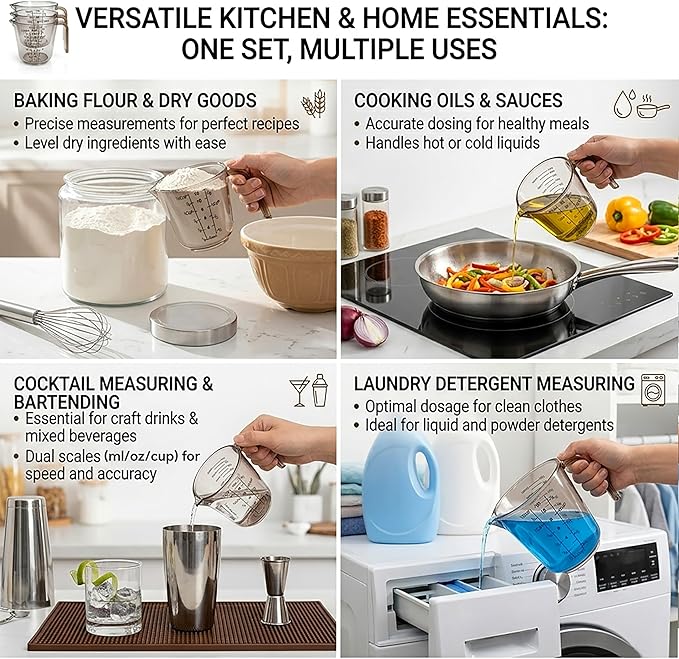 Measuring Cups Set, Essential Kitchen Gadgets - Image 4