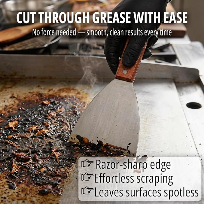 Griddle Scraper, Heavy Duty Stainless Steel Grill Scraper - Image 6