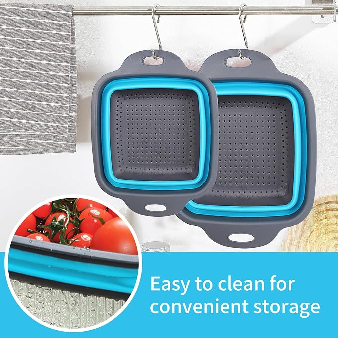 2 PCS Collapsible Colander, Collapsible Strainers - Image 4