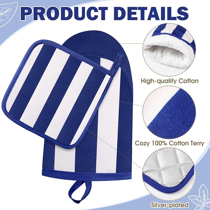 Reallnaive Oven Mitts and Pot Holders 4 Pcs Set - Image 3