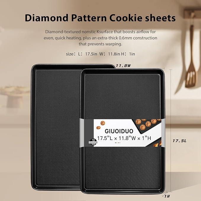 2-Pack Commercial & Home Baking Sheet Pans - Image 2