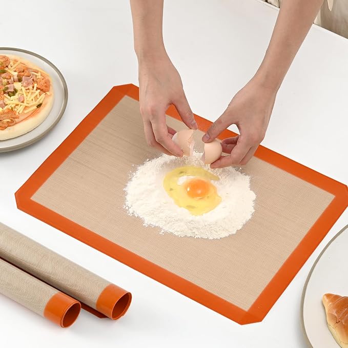 Luckyiren 2-Pack Silicone Baking Mats – Non-Stick Reusable BPA-Free Oven Liners - Image 8