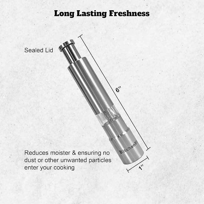 Modern Thumb Click Salt and Pepper Grinder - Image 3