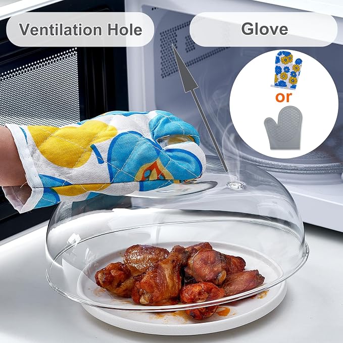 10 Inch Borosilicate Glass Microwave Splatter Cover - Image 5