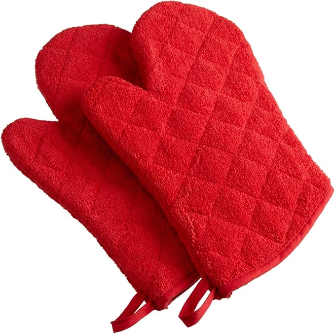 DII Basic Terry Collection 100% Cotton Quilted, Oven Mitt, 2 Piece - Image 8