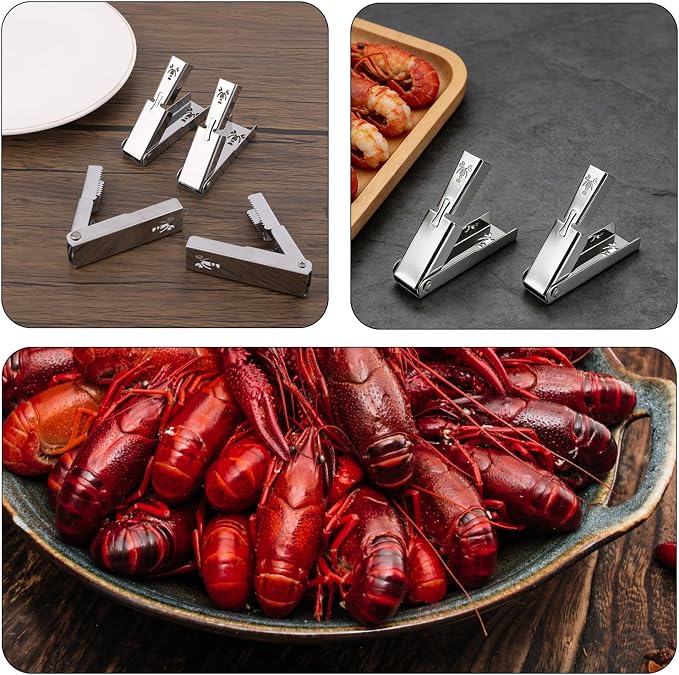 4pcs Crawfish Peeler Tool, Hollow Design Stainless Steel Shrimp & Crayfish - Image 6
