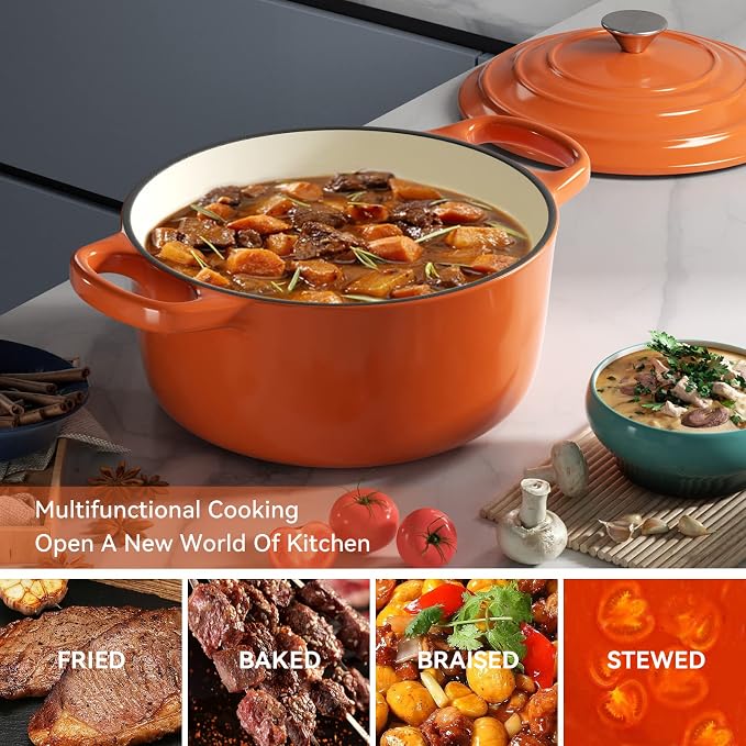 Miereirl 6 Quart Enameled Dutch Oven Pot - Image 6