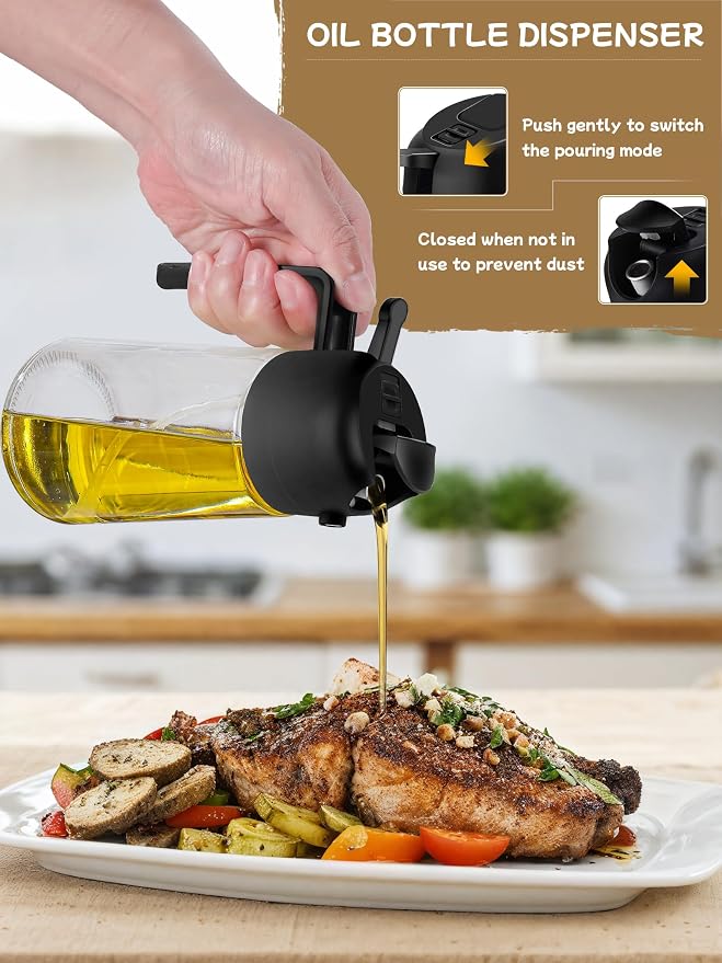 Kitchen Gadgets Oil Sprayer for Cooking 2pcs, Oil Dispenser for Kitchen - Image 4