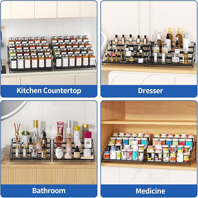BOIVSHI 4 Tier Spice Rack Organzier, Spice Rack - Image 8