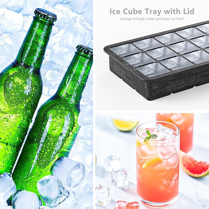 Silicone Ice Cube Tray 3 Pack, HANCELANT Ice Cube Mold, Ice Trays - Image 2