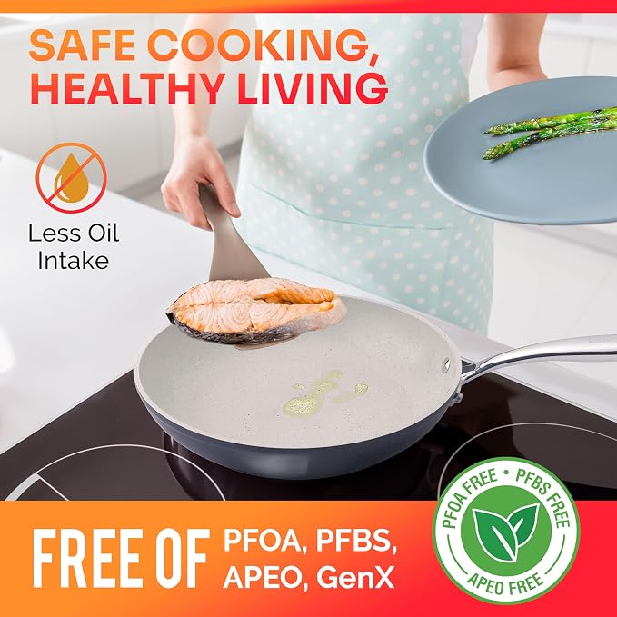 Mueller Frying Pan, Heavy Duty German Stone Coating Non Stick Frying Pans - Image 5