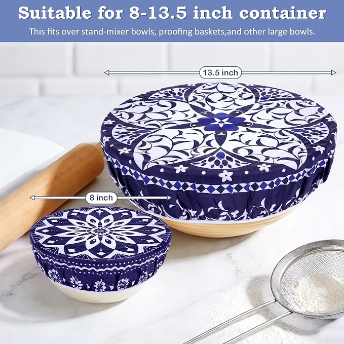 2 Large Reusable Beeswax Bowl Covers - Image 4