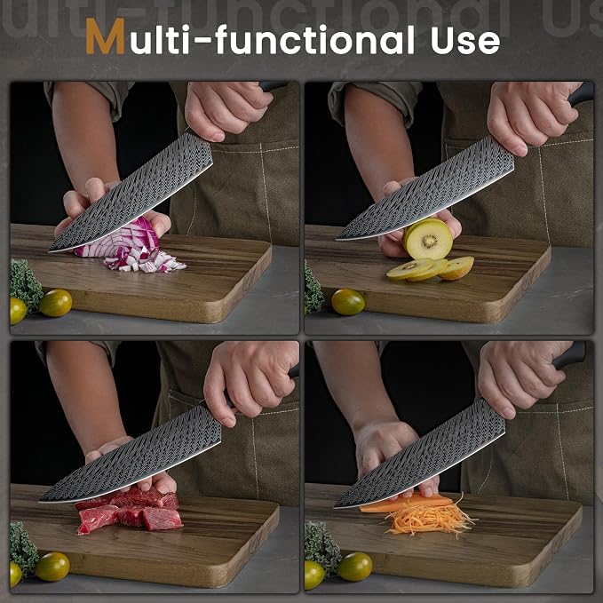 Knife Set, Amorston 15 Pieces Kitchen Knife Set - Image 7