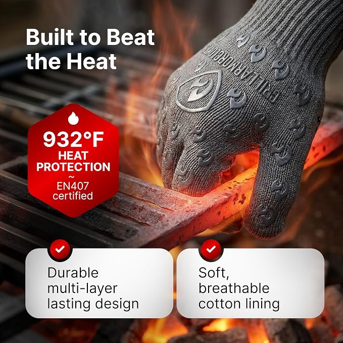 Oven Gloves with Fingers - Image 3