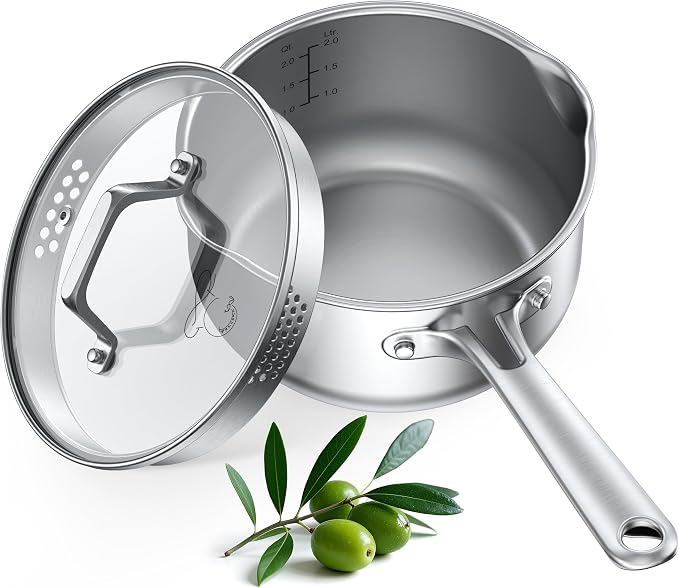 PekGema Stainless Steel Saucepan 2.5 Quart by PekGema