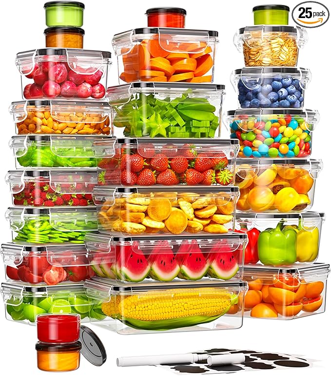 50 Piece Food Storage Containers by Canfanni