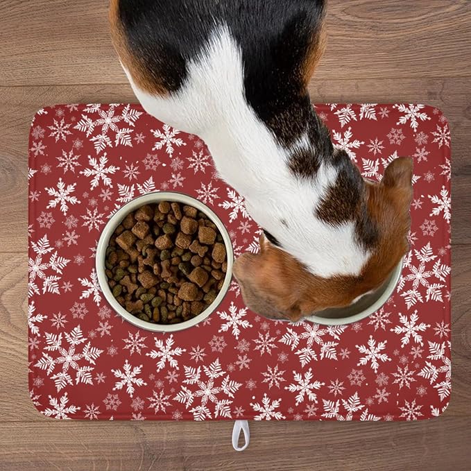 Christmas Dish Drying Mat for Kitchen Counter 24x18 Inch Xmas Snowflake Drying - Image 8