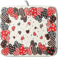 Red Heart Dish Drying Mat 16"x18" Love Dots Microfiber Dish Drainer Rack Mat by Giwawa
