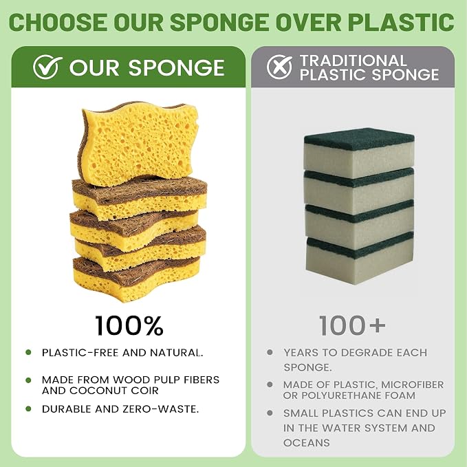 LILAC 12 Pack Natural Cellulose Sponges - Image 5