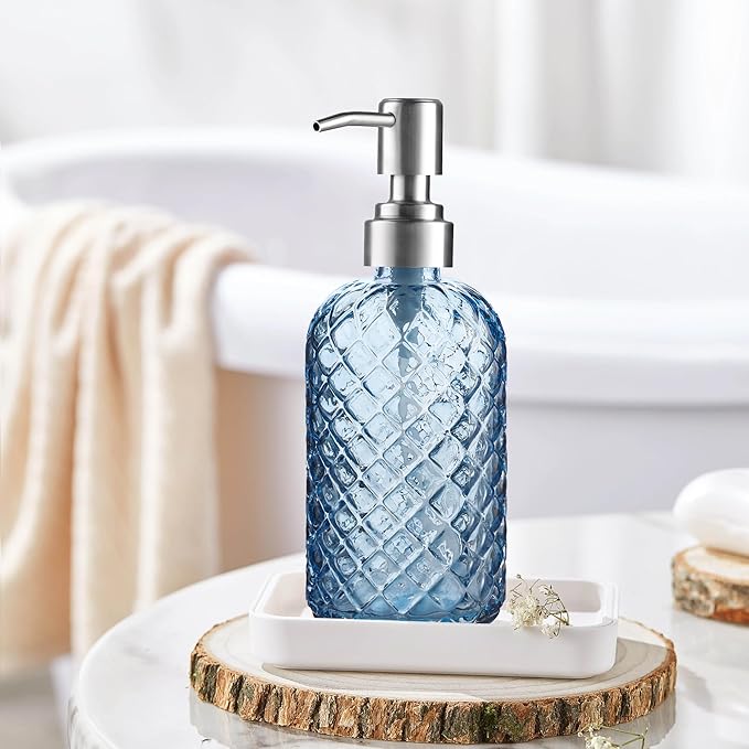 14 Oz Refillable Glass Soap Dispenser - Image 5