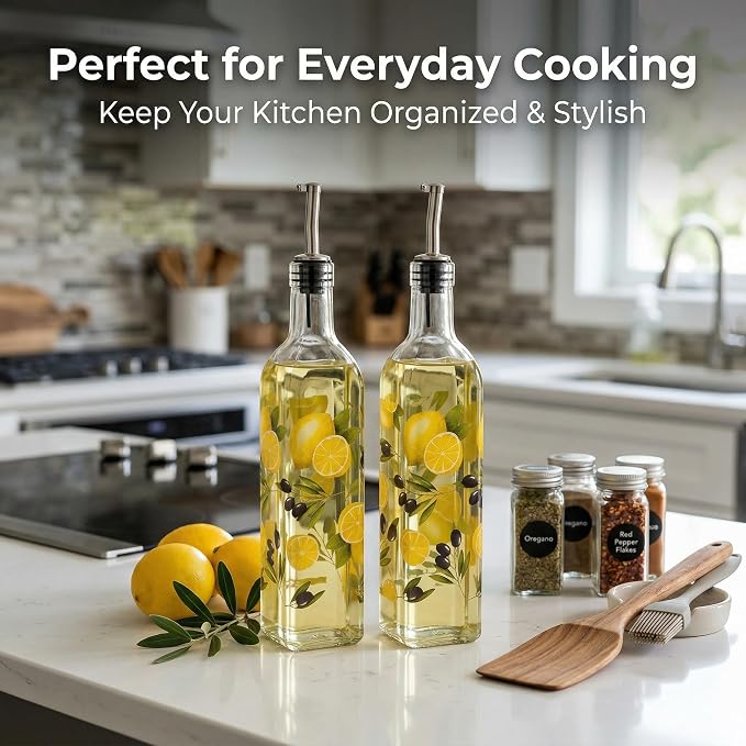 Topadorn 17 oz Olive Oil Dispenser Bottle Set - Image 2