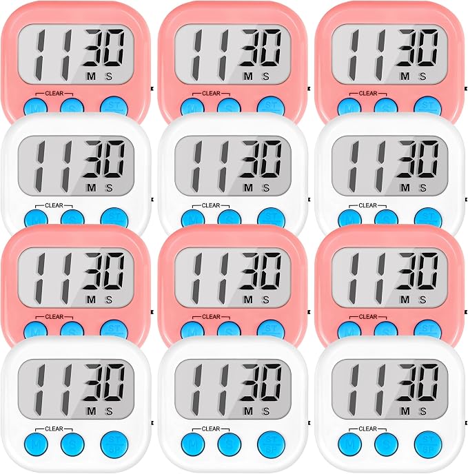 Timer for Kids Teachers Digital Kitchen Timers for Cooking Large Magnetic by AOUCE